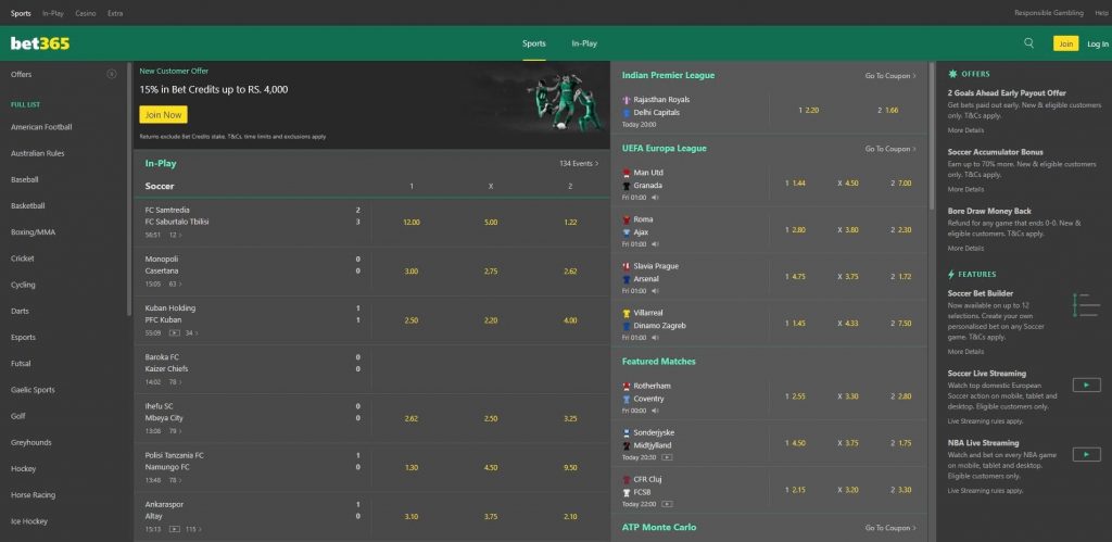 Bet365 mobilni
